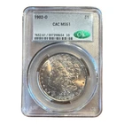 1902-O Morgan Silver Dollar CAC MS61 Gold Toning New Orleans Mint