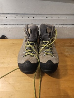 Asolo Tacoma GV Boots Womens Size 7.5 Beige Suede Gore Tex Vibram Hiking Boots