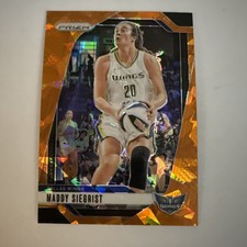 2024 Panini Prizm Maddy Siegftist WNBA Orange Cracked Ice Prizm #94 Dallas Wings
