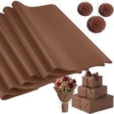 500 Sheets Brown Tissue Paper Bulk For Gift Bags Art Wrapping 15x20 In