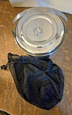 Aluminum Camp Set with Lid, Folding Utensils, Cups, and First Aid Kit