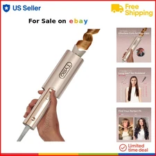 Automatic Curling Iron Ceramic Tourmaline 1.25 Inch Long Barrel Safe Easy Use