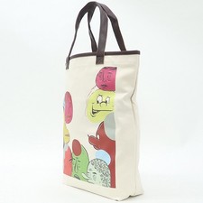 Comme des Garcons Art Face Print Fabric Tote Bag