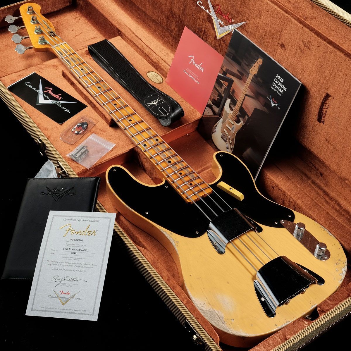 Fender Custom Shop Ltd 1953 Precision Bass Heavy Relic Aged Butterscotch *Fy718