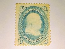Amérique du Nord 1861 - 1c outremer Benjamin Franklin - N°1(a) Cote;1800€  Neuf 