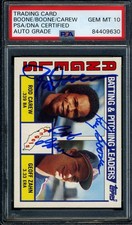 Rod Carew Ray And Bob Boone PSA DNA Gem Mint 10 Coa Signed 1983 Topps Autograph