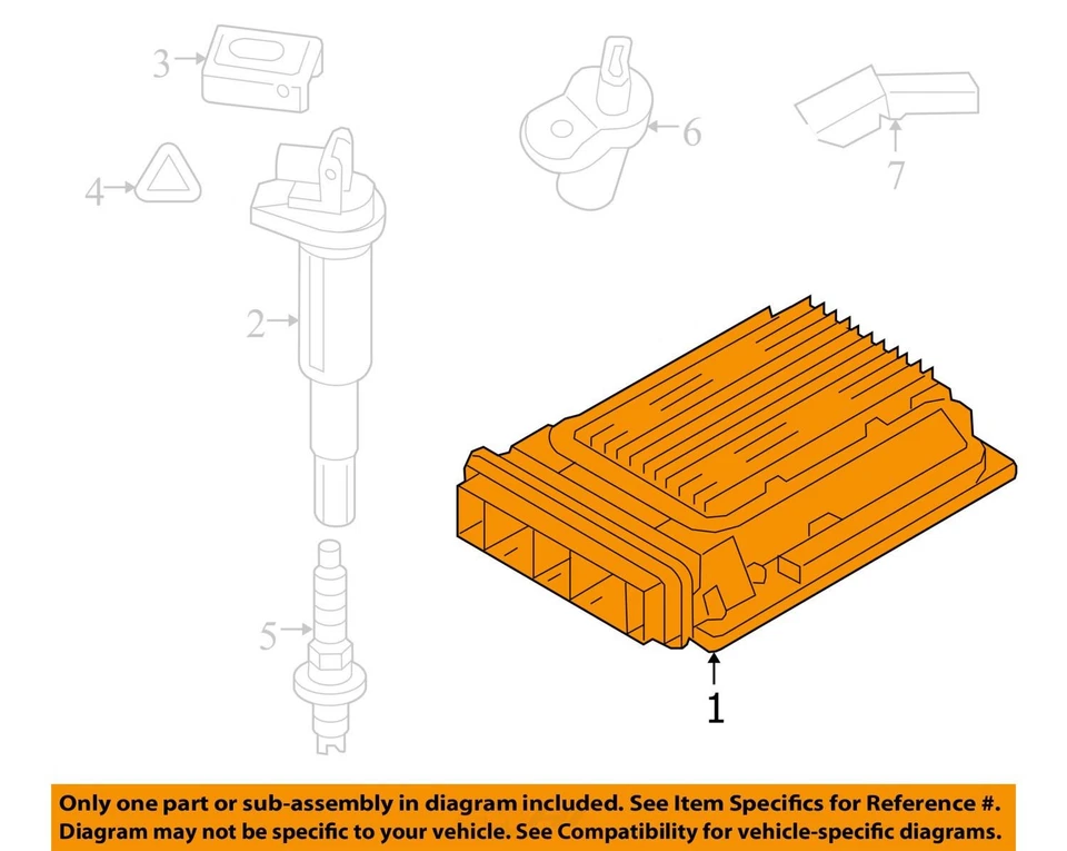 Engine ECM Electronic Control Module 4.4L Twin Turbo Fits 13-14 BMW 650i 784085 Foto 2 de 4
