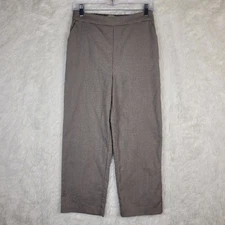 Oak Fort Womens S Tan Houndstooth Cropped Ankle Trouser Business Office Pull On