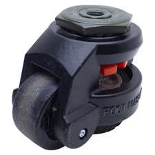 Foot Master GD-60-S-NYN-FBL Stem Mount Leveling Caster ø50mm Wheel, 280kg
