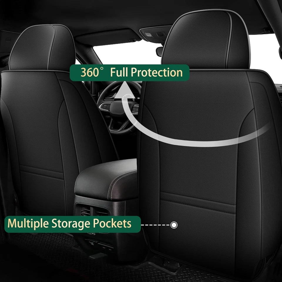 Car 2 Seat Seat Cover For Hyundai Equus 2011-2016 Faux Leather Seat Cushion - Image 3 of 4