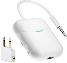 Nulaxy Air in-Flight Bluetooth Wireless Audio Transmitter Receiver for up to 2 A