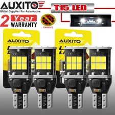 4X AUXITO 921 912 T15 15-LED Reverse Backup Light Bulb 2400LM 6500K Super Bright