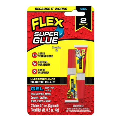 Flex Sekundenkleber Gel Tuben 2er Pack 0,1oz (3g)