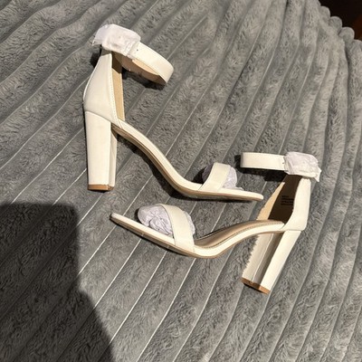 Women s New York & Company Heels White Buckle Size 8.5 New with Box
