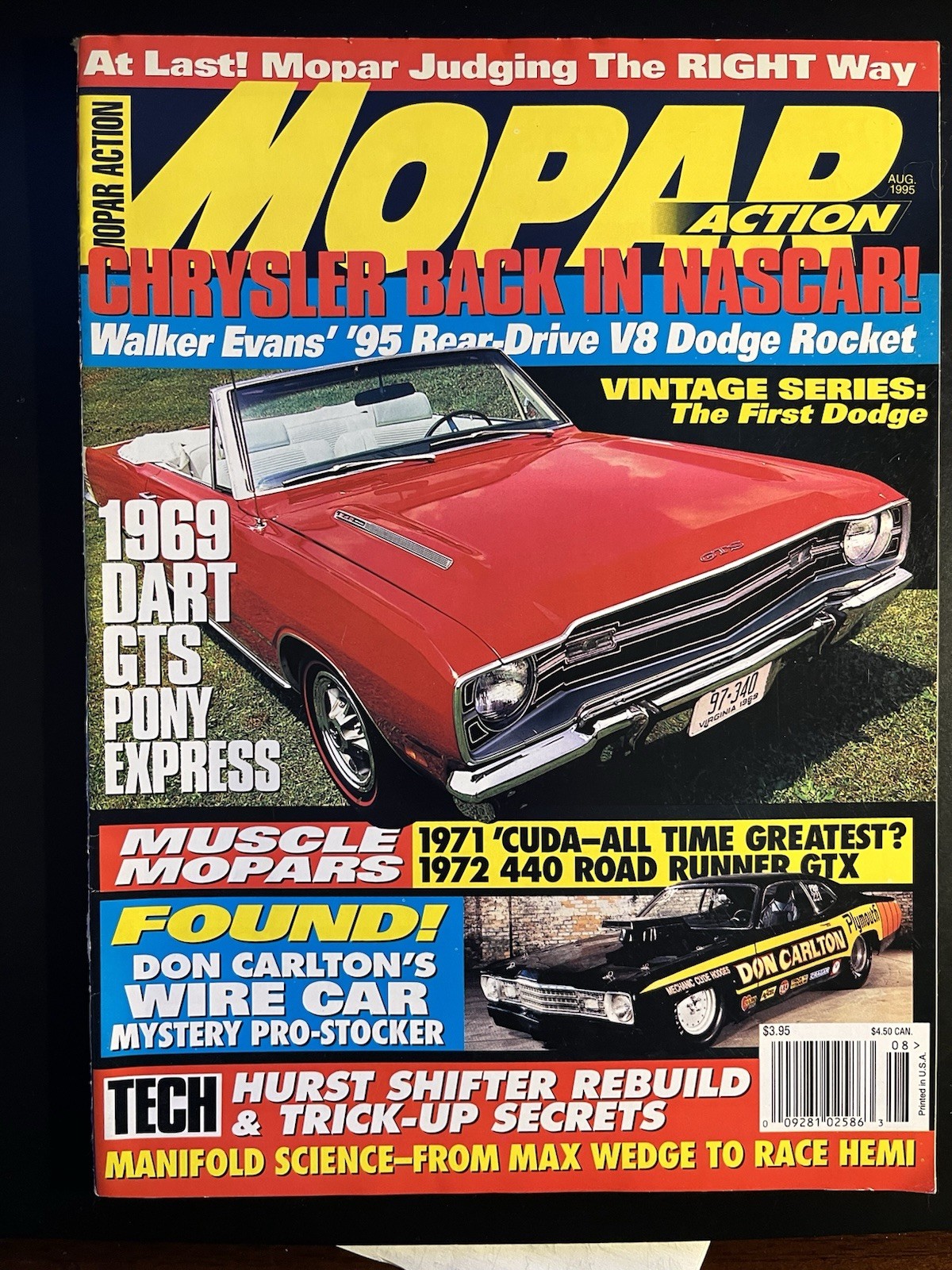 Vintage August 1995 Mopar Action Magazine, 