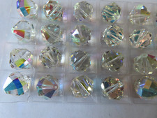 Factory Box 24 Vintage Swarovski XL Geometric Crystal Beads 16mm Crystal AB 346