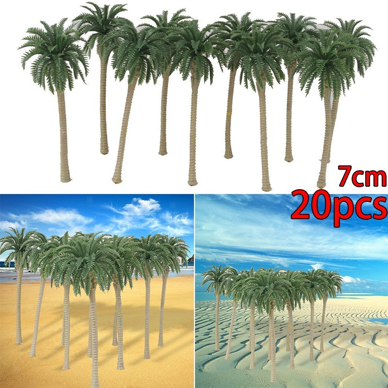 Mini Model Trees Miniature Decoration Coconut Palm DIY 1:150 7CM Useful