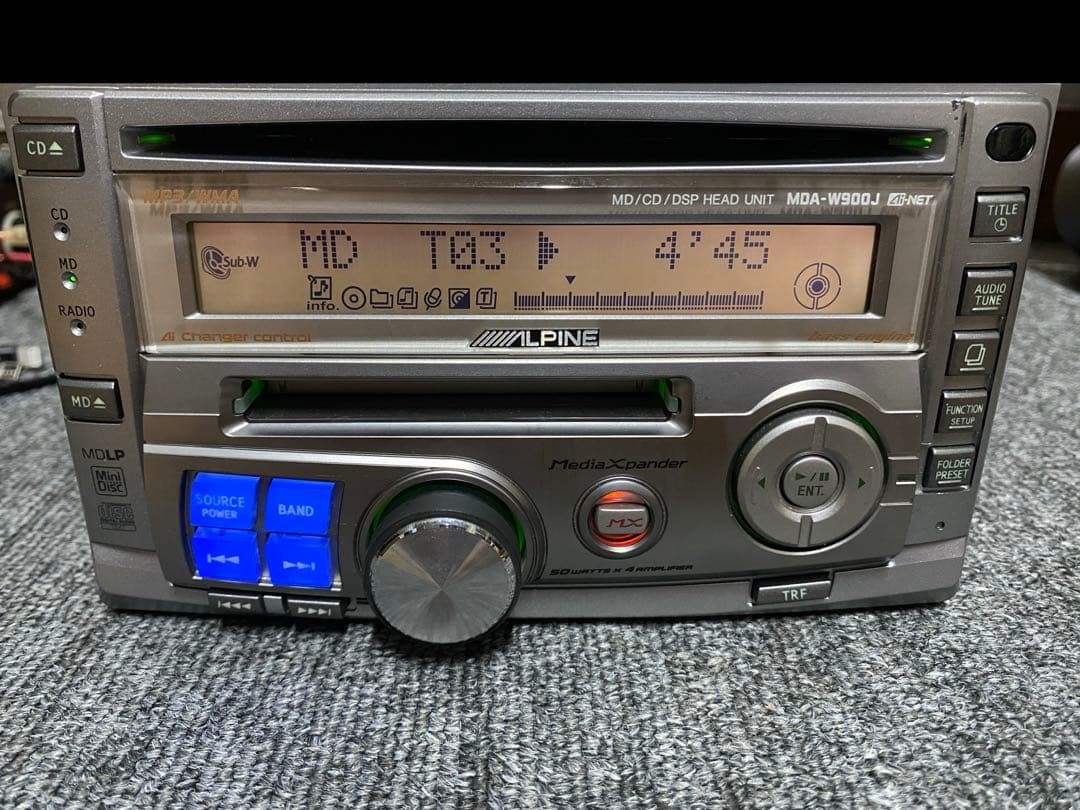 ALPINE MDA-W900J CDチェンジャー JUNK ALPINE MDA-W900J Mini Disc MD/CD Player Car Stereo Sound