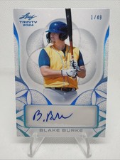 2024 LEAF TRINITY 1/49 BLAKE BURKE AUTO BLUE AUTOGRAPH Brewers