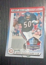 Panini 2024 Score Mike Singletary First Ballot Hall of Fame #4 Chicago Bears NFL