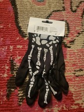NEW NWT Adult size Halloween skeleton cosplay costume gloves lightweight CLASSIC