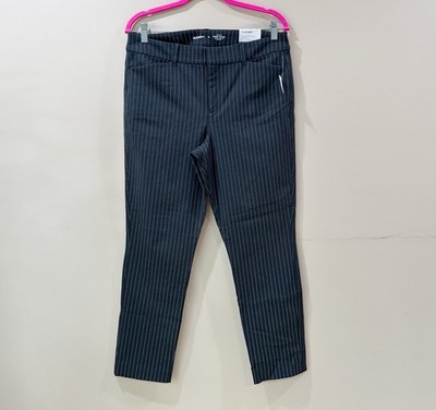 NWT Old Navy Women's 12 Pixie Skinny Ankle Pants Grey  Pinstripe Career Office