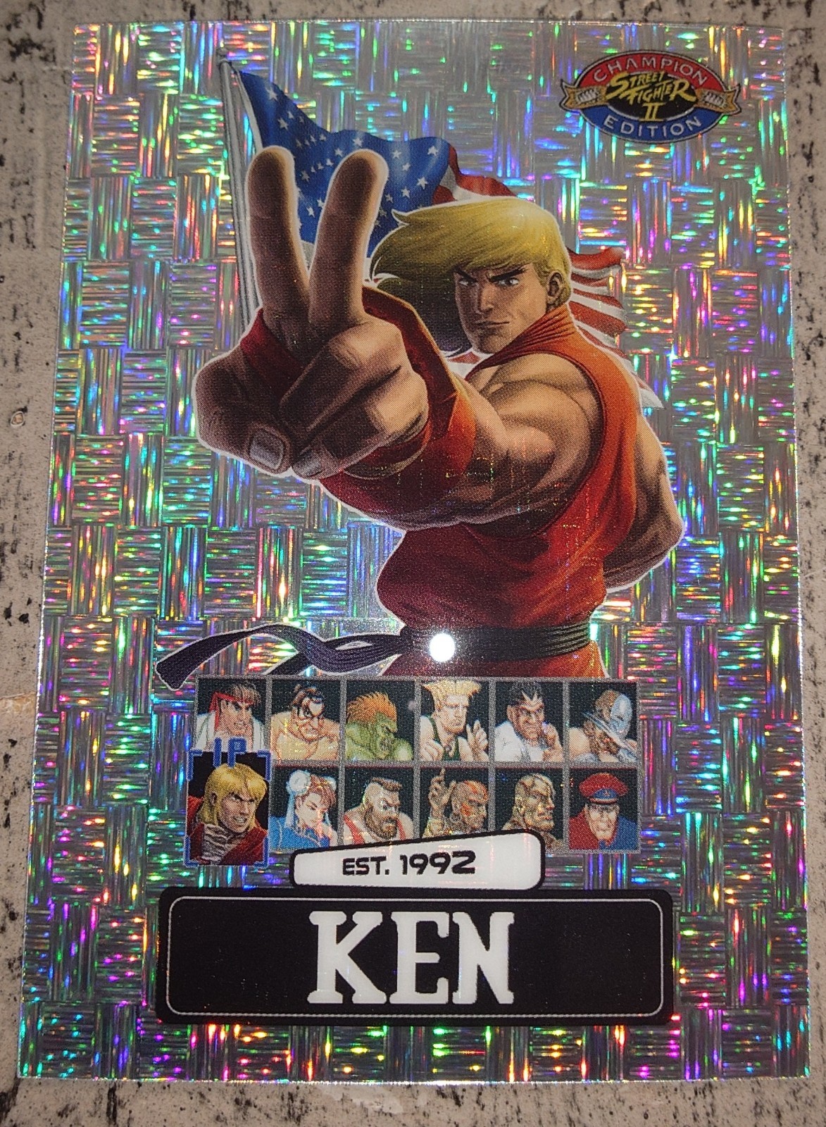 PSA Street Fighter 2 II Promo Ken 171/199 Champion Edition Matrix Card Game Cap