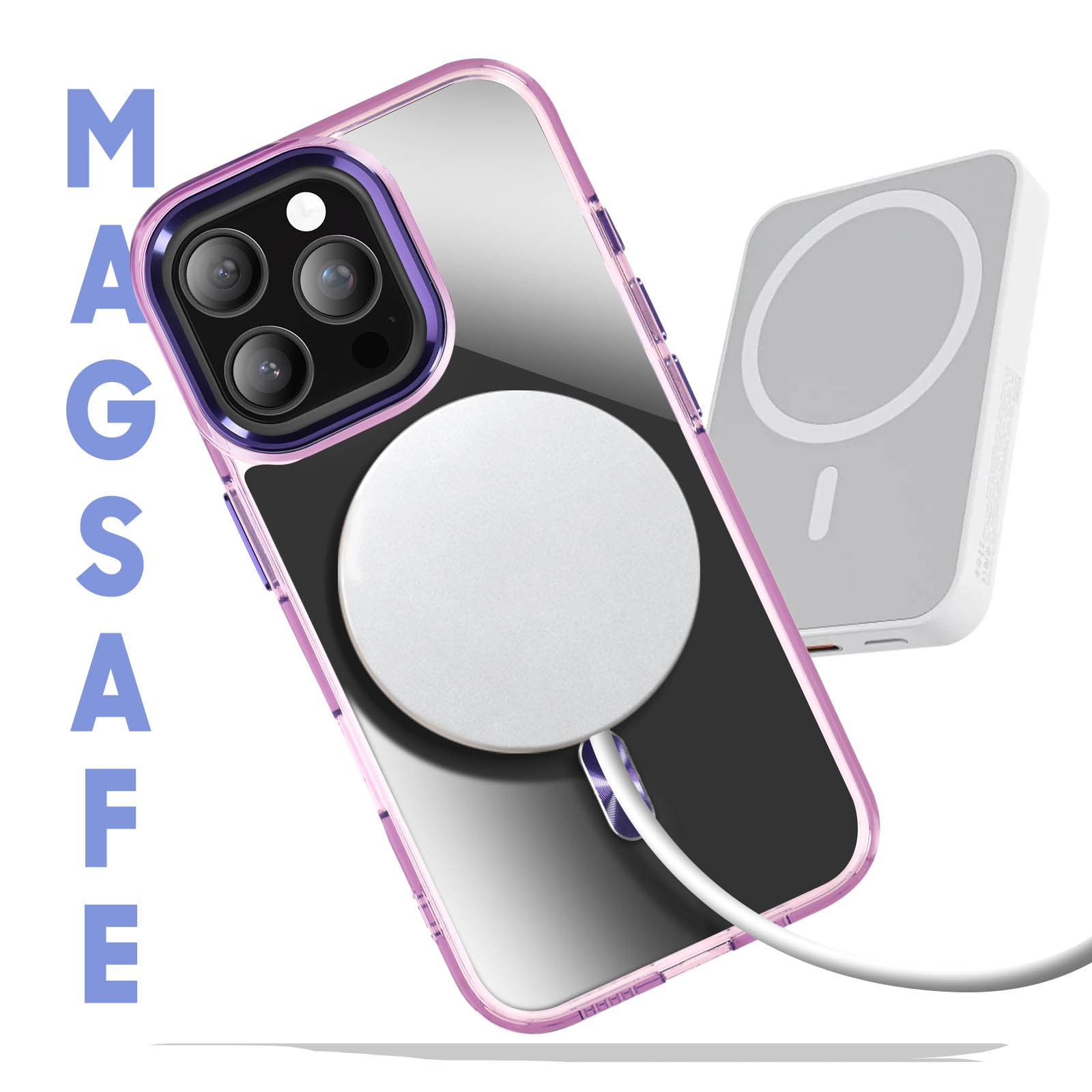 Coque iPhone 15 Pro Max violette élégante Avizar - 3