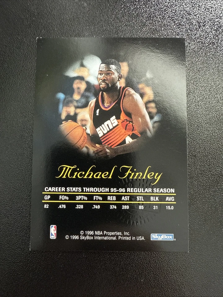 1996-97 Skybox Autographics Michael Finley Auto Suns 2nd Year NM 🏀 Rare! - Image 2 of 4