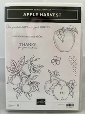 Stampin Up Apple Harvest Cling Stamp Set