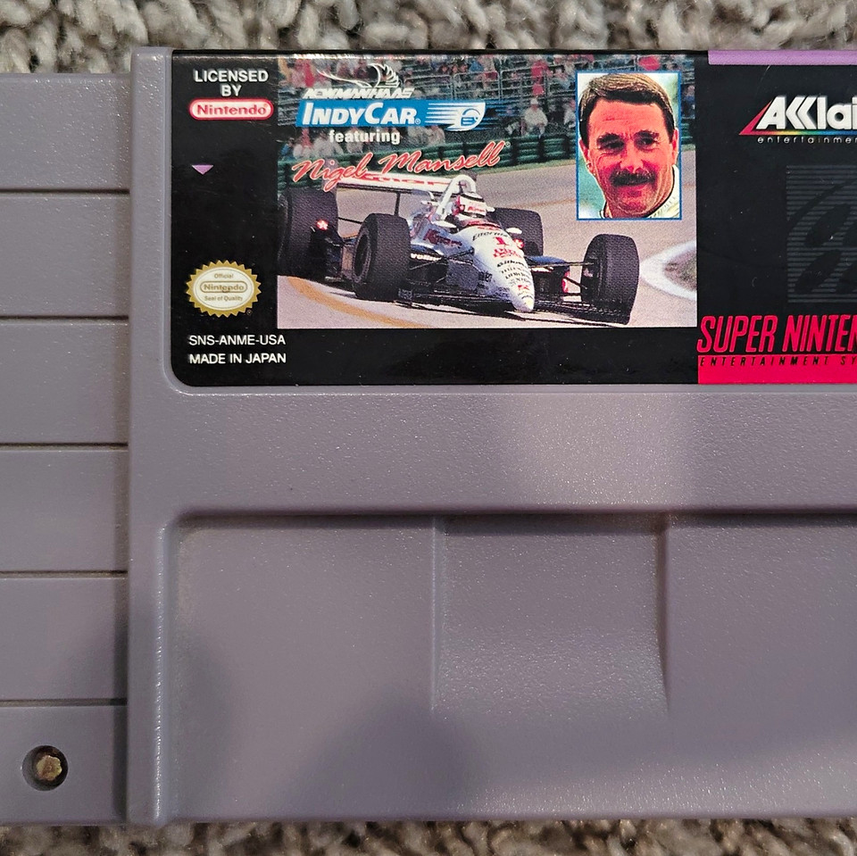 Acclaim Newman Haas IndyCar Featuring Nigel Mansell SNES Racing NTSC-U/C