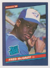 1986 Donruss #28 Fred McGriff RC HOF Blue Jays