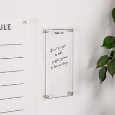 Acrylic Dry Erase Notes Board 13in H