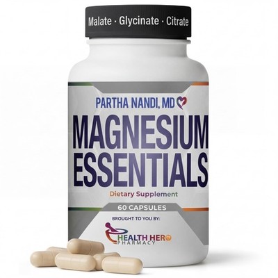 Triple Magnesium Citrate, Malate & Glycinate Complex Supplement   Supports Sl...