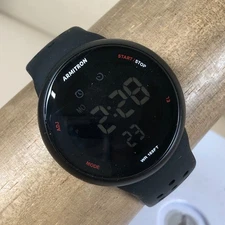 Armitron Men 40-8423 Pro Sport Black Rubber Quartz Digital 44mm Watch 8"