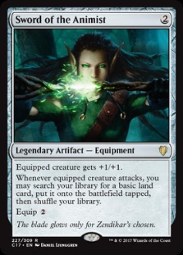 MTG English Sword of the Animist NM Normal Commander 2017 - Picture 1 of 1
