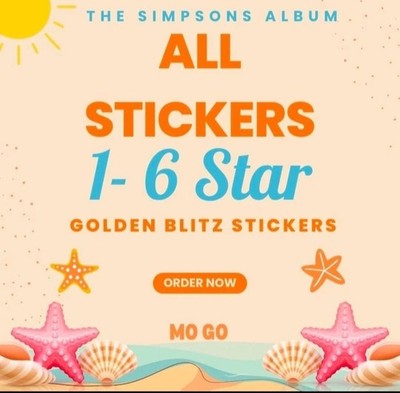 Monopoly Stickers Go - Golden Blitz - The Simpsons go -Fast & Safe Delivery
