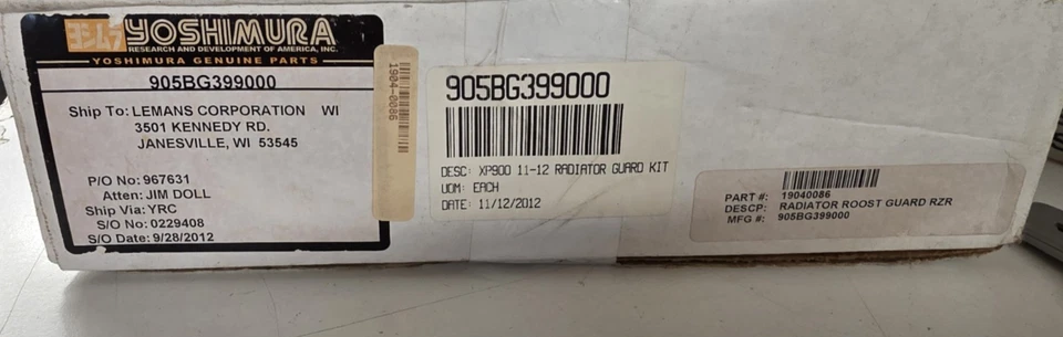 Protector radiador Yoshimura 905BG399000 para POLARIS RZR XP900 11-13 / 900 2014 Foto 4 de 4