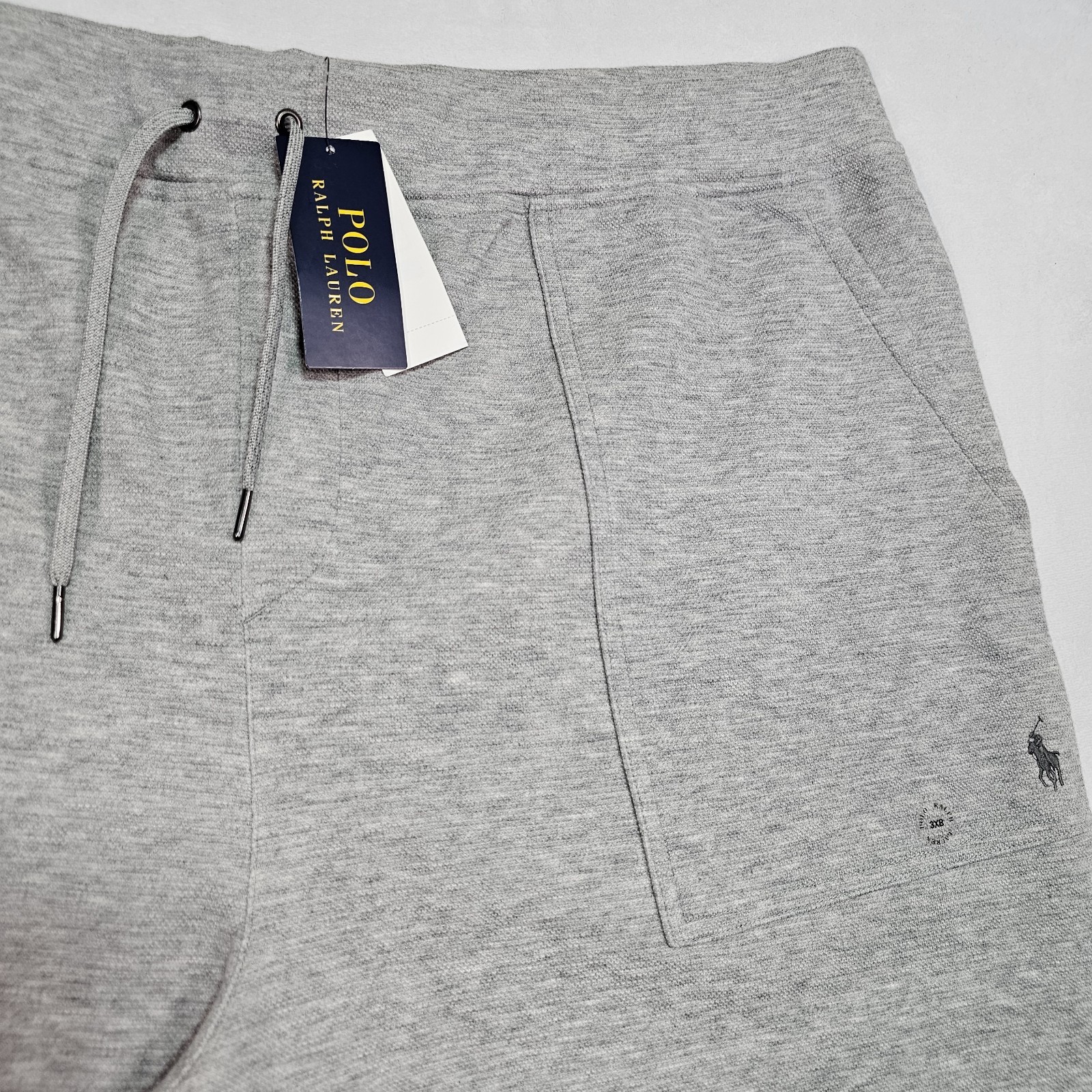 Polo Ralph Lauren doppia maglia pantaloni pista joggers uomo 3XB 3X pony grigio erica