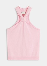 Neckholder Top mit softer Viskose Gr 40/42 Rosa Metallic Shirt Bluse Tunika Neu*