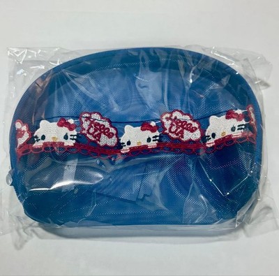 Hello Kitty x Chikazawa Lace x United Arrows Navy Nylon Lace Round Pouch Neu