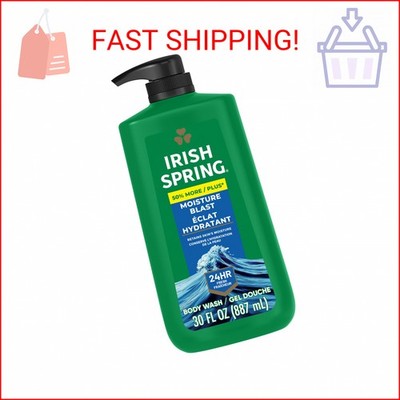 Irish Spring Mens Body Wash, Moisture Blast Body Wash for Men, Feel Fresh All Da