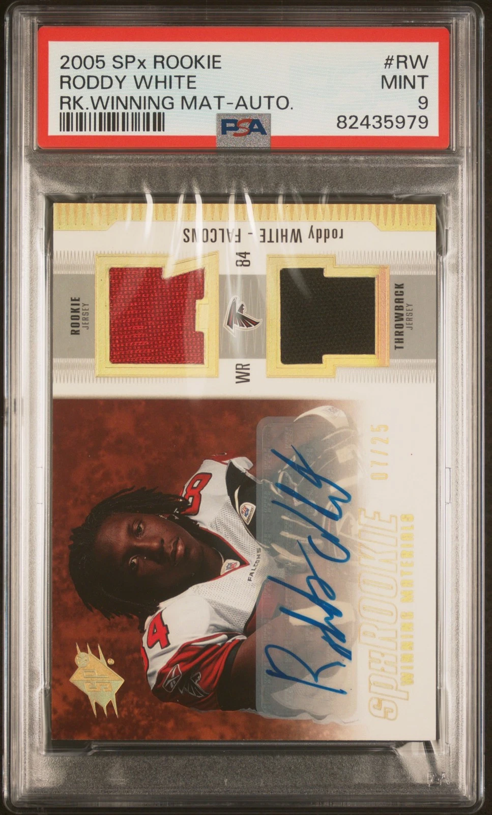 Roddy White SPx Rookie Winning Materials #RW Autograph
