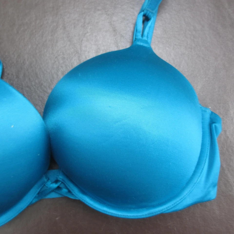 Sutiã feminino Victoria's Secret 34D azul bombshell mergulho push up acolchoado com aro - Imagem 4 de 4