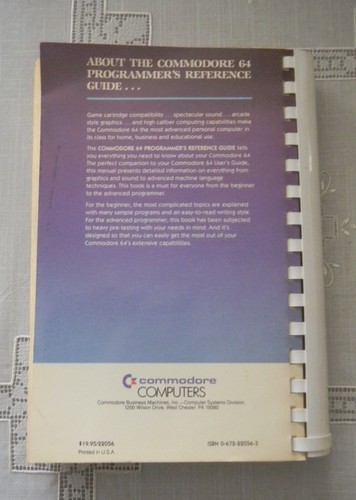 Commodore 64 Programmer's Reference Guide 1982 1st Ed, 11th Print, w/ schematics - Bild 14 von 14