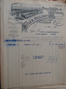 facture illustree tissus anglais butler holliday 1928 le houlme ebay