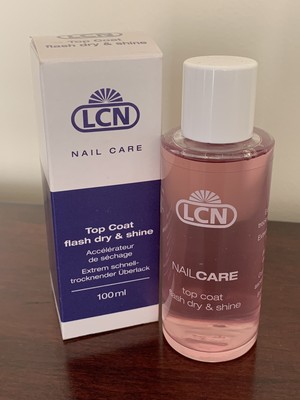 LCN Salon Professional Nail Care Top Coat Flash Dry & Shine NIB Polish 100 ml