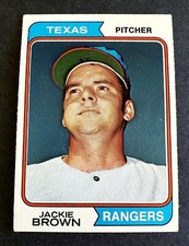 1974 TOPPS ORIGINAL BASEBALL CARD #89 JACKIE BROWN TEXAS RANGERS EXCELLENT COND.