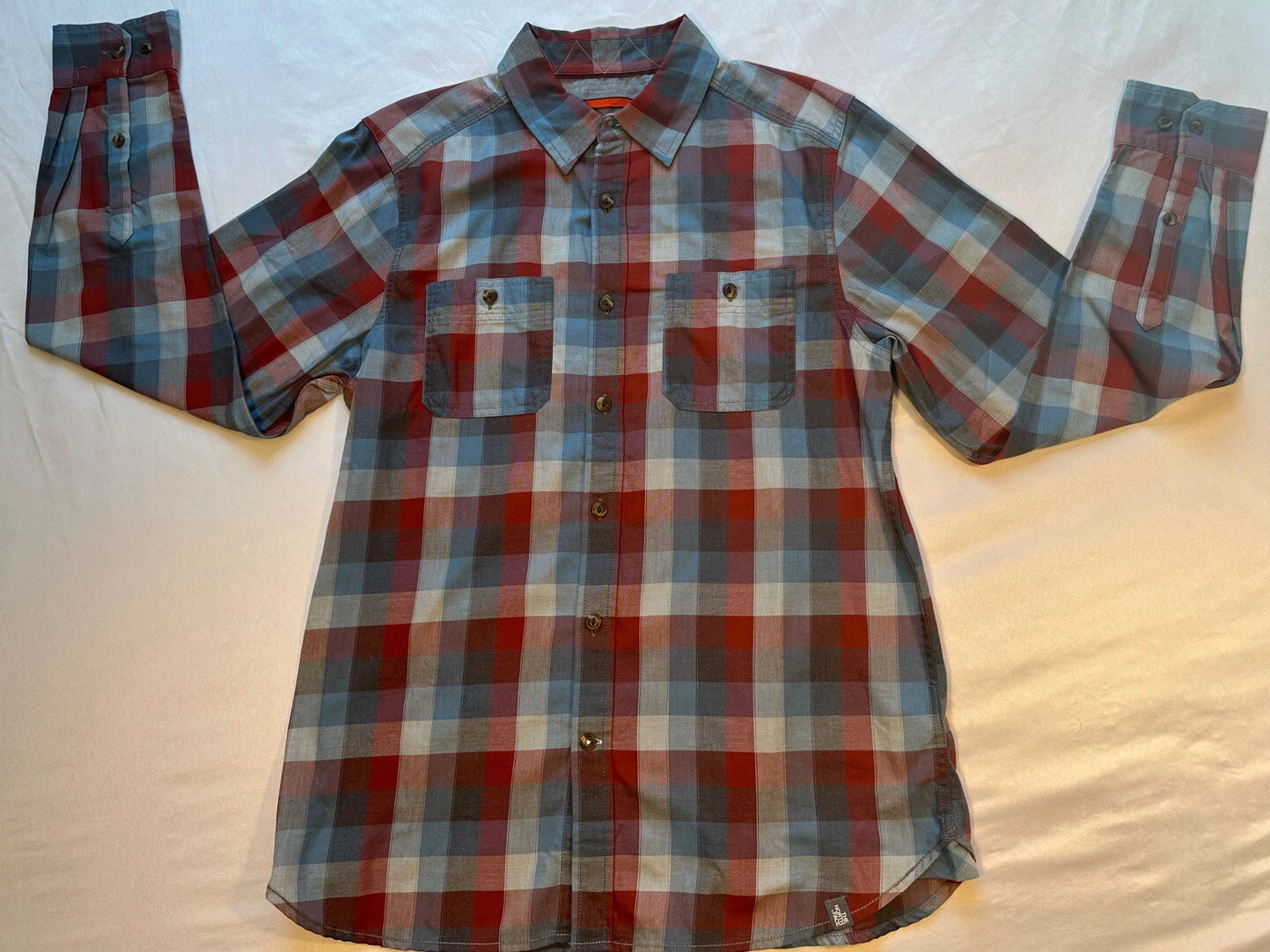 The North Face Mens Plaid M Button Down Long Sleeve Shirt Hiking Camp