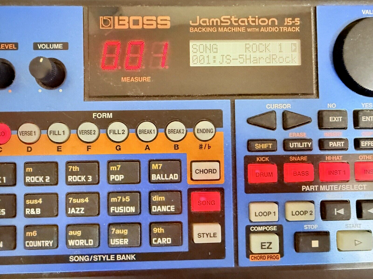 Boss JS-5 JamStation Used, Fully Tested Adapter & SmartMedia Card